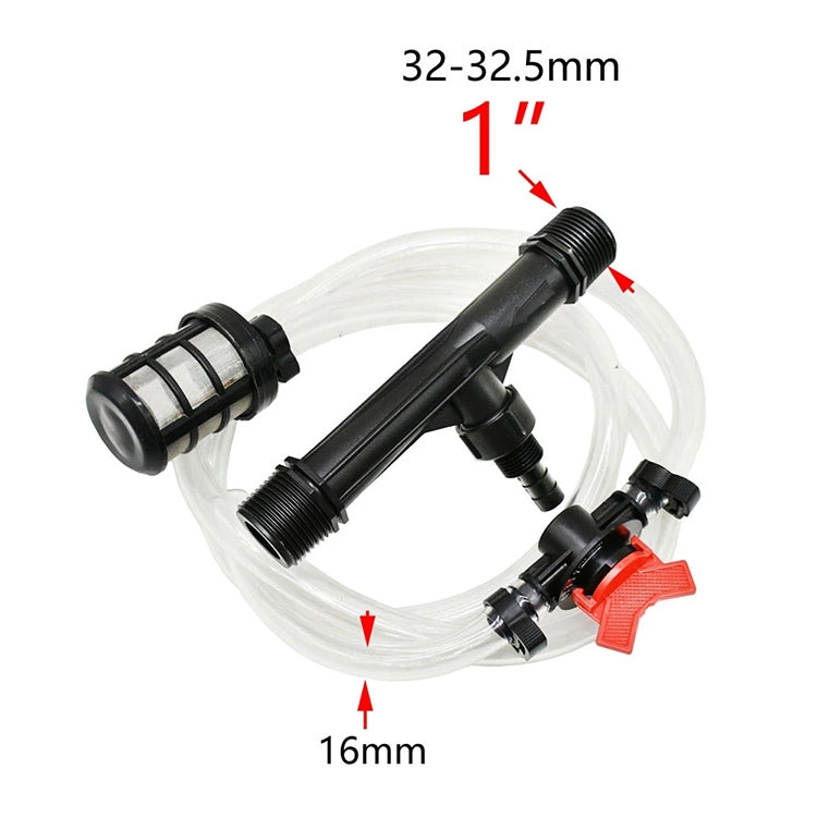 Venturi Fertilizer Applicator 1 inch Fertilizer and Filter Straw Kit with 1 Inch Connector Jet - Home & Garden by buy2fix | Online Shopping UK | buy2fix