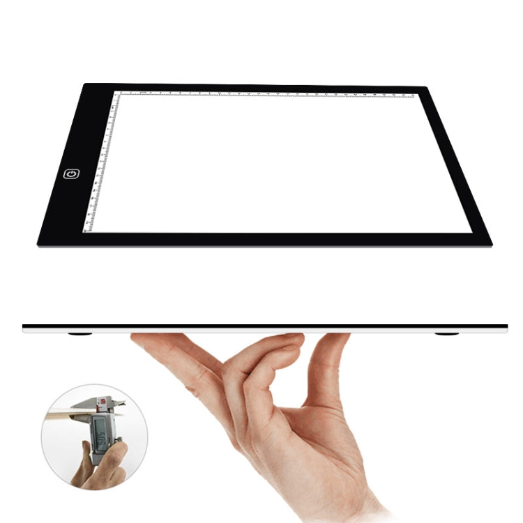 A4 Size 5W 5V LED Three Level of Brightness Dimmable Acrylic Copy Boards for Anime Sketch Drawing Sketchpad, with USB Cable & Plug, Size：240x360x5mm - Consumer Electronics by buy2fix | Online Shopping UK | buy2fix