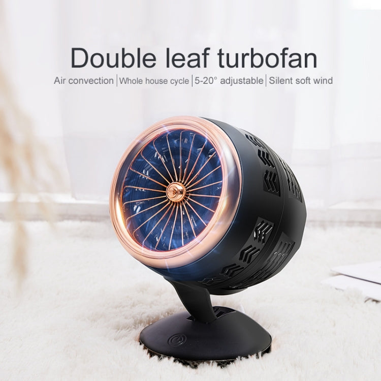 Portable Adjustable Mini USB Charging Air Convection Cycle Desktop Electric Fan Air Cooler, Support 2 Speed Control (Black) - Electric Fans by buy2fix | Online Shopping UK | buy2fix