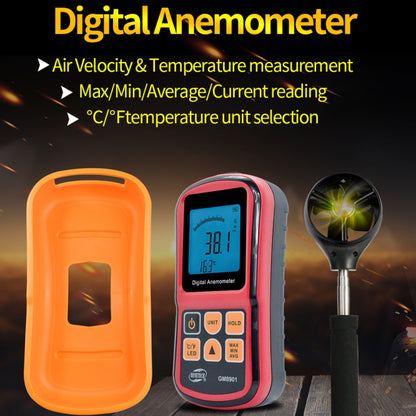 BENETECH GM8901+ High Accuracy Anemometer Wind Speed Gauge Temperature Measure Digital LCD Display Meter Measuring Tool - Tachometers & Anemometer by BENETECH | Online Shopping UK | buy2fix