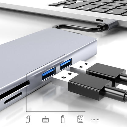 HW-TC12 8 In 1 Type-C / USB-C Multifunctional Extension HUB Adapter Hdmi / Vga Hub Card Reader + Network Card - Computer & Networking by buy2fix | Online Shopping UK | buy2fix