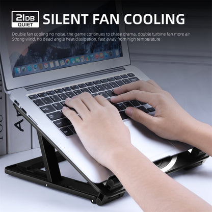 HAWEEL Gaming RGB Laptop Cooler Desk Stand - Computer & Networking by HAWEEL | Online Shopping UK | buy2fix