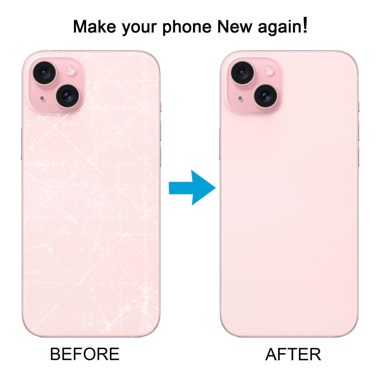 For iPhone 15 Plus Easy Replacement Big Camera Hole Glass Back Battery Cover(Pink) -  by buy2fix | Online Shopping UK | buy2fix