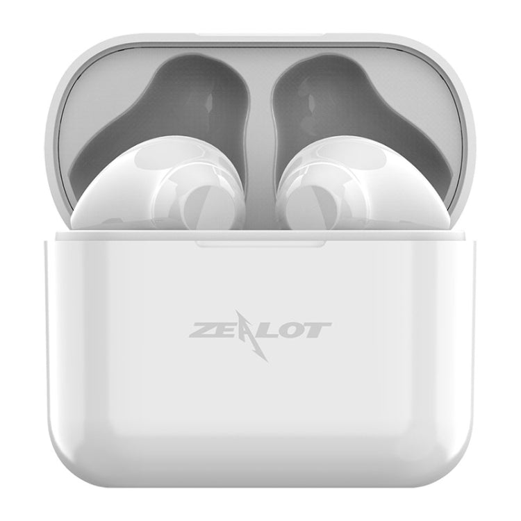 ZEALOT T3 Bluetooth 5.0 TWS Wireless Bluetooth Earphone with Charging Box, Support Touch & Call & Power Display(White) - TWS Earphone by ZEALOT | Online Shopping UK | buy2fix