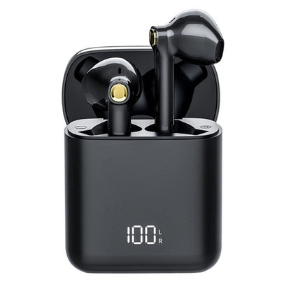 F730 TWS IPX4 Waterproof Digital Display Half in-ear Bluetooth Earphone (Black) - TWS Earphone by buy2fix | Online Shopping UK | buy2fix