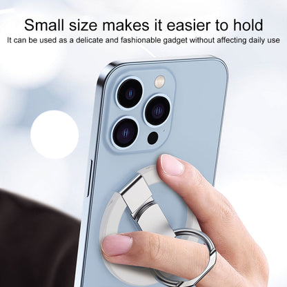 MagSafe Magnetic Adhesive Free Double Joint Ring Holder For iPhone 13 Series / iPhone 12 Series(White) - Ring Holder by buy2fix | Online Shopping UK | buy2fix