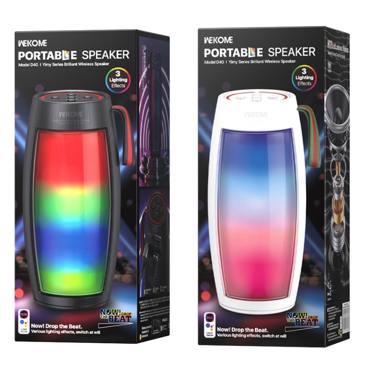 WEKOME D40 5W Sound Pulse Colorful Bluetooth Speaker (White) - Desktop Speaker by WK | Online Shopping UK | buy2fix