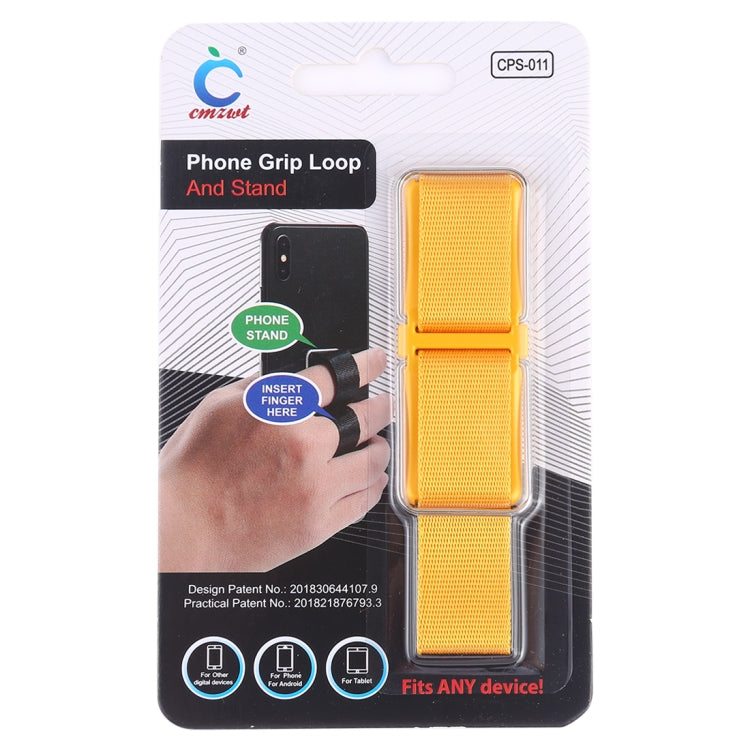 CPS-011 Universal Phone Grip Loop & Stand Holder (Yellow) - Ring Holder by buy2fix | Online Shopping UK | buy2fix