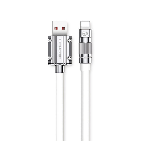 WK WDC-186 Qjie Series 6A USB to 8 Pin Ultra-fast Charging Data Cable, Length: 1m (White) - Normal Style Cable by WK | Online Shopping UK | buy2fix