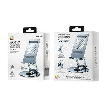 WK WA-S101 Aluminum Alloy Rotatable Desktop Phone Tablet Stand - Desktop Holder by WK | Online Shopping UK | buy2fix