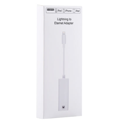 NK107A1 8 Pin to RJ45 Ethernet LAN Network Adapter Cable for iPhone / iPad Series, Total Length: 16cm(White) - Converter & Adapter by buy2fix | Online Shopping UK | buy2fix