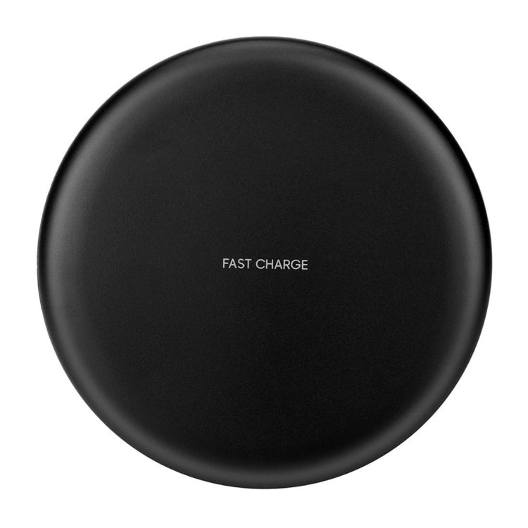 TOVYS-KC-N5 9V 1A Output Frosted Round Wire Qi Standard Fast Charging Wireless Charger, Cable Length: 1m(Black) - Wireless Charger by buy2fix | Online Shopping UK | buy2fix