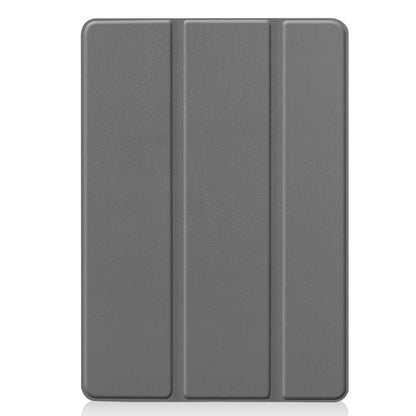 For iPad 10.2 Custer Texture Horizontal Flip Smart PU Leather Case with Sleep / Wake-up Function & Three-folding Holder (Grey) - iPad 10.2 Cases by buy2fix | Online Shopping UK | buy2fix