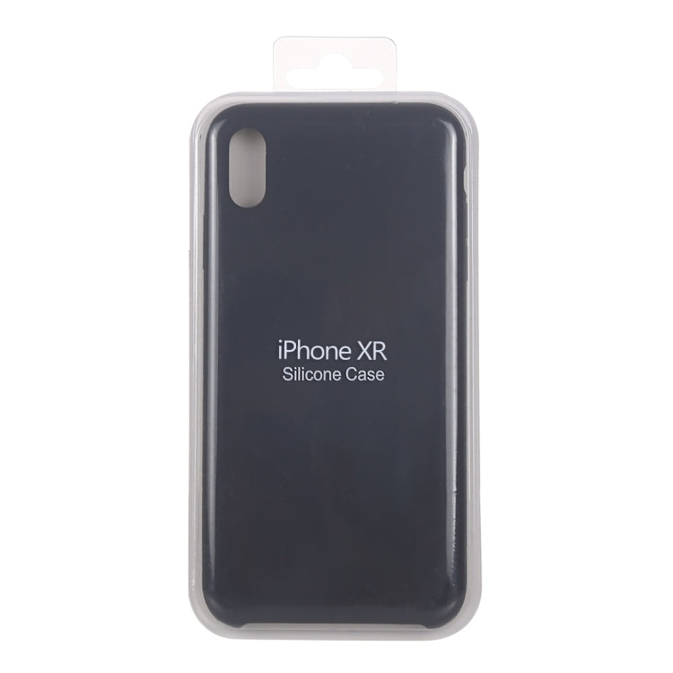 For iPhone XR Four Corners Full Coverage Liquid Silicone Case(Black) - More iPhone Cases by buy2fix | Online Shopping UK | buy2fix