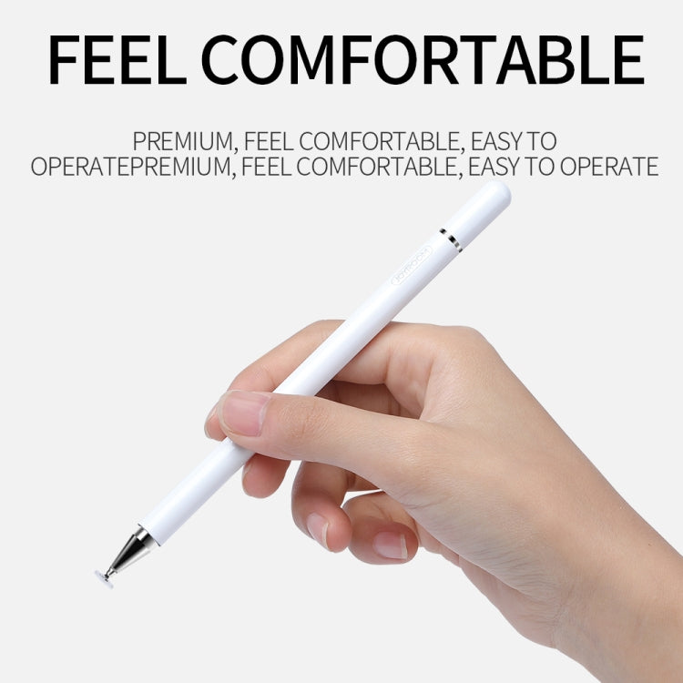 JOYROOM JR-BP560 Excellent Series Portable Universal Passive Disc Head Capacitive Pen with Replaceable Refill(White) - Stylus Pen by JOYROOM | Online Shopping UK | buy2fix