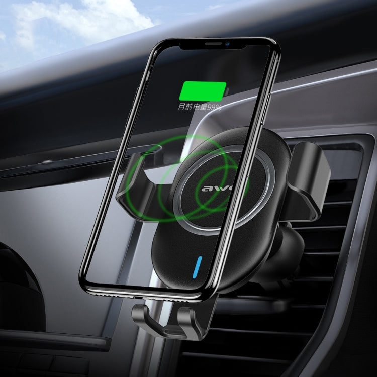 ipipoo WP-2 Qi Standard Wireless Charger Gravity Sensing Car Air Outlet Phone Holder, Suitable for 4.7 - 6.0 inch Smartphones - In Car by ipipoo | Online Shopping UK | buy2fix