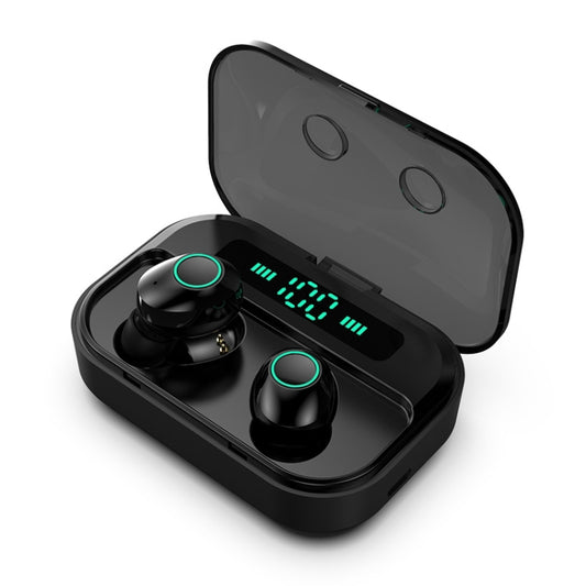 M7 TWS V5.0 Binaural Wireless Stereo Bluetooth Headset with Charging Case and Digital Display(Black) - TWS Earphone by buy2fix | Online Shopping UK | buy2fix