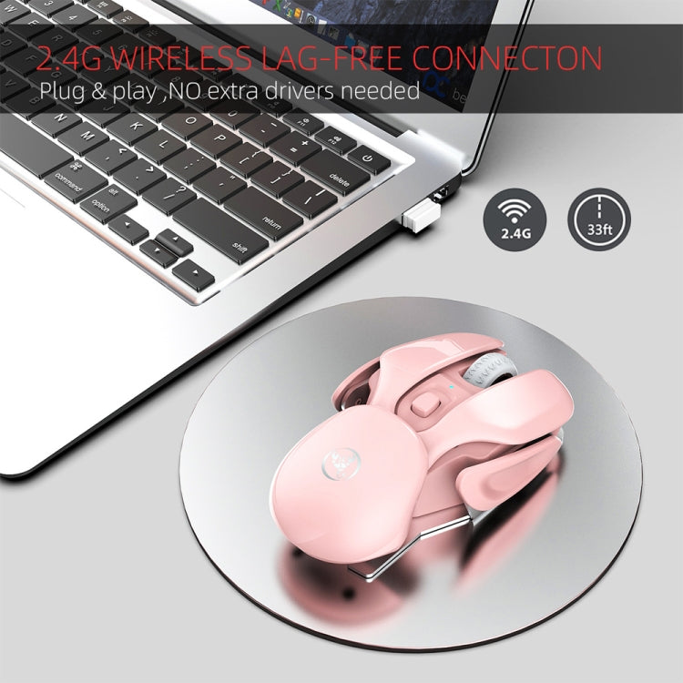 HXSJ T37 2.4GHz 1600dpi 3-modes Adjustable Wireless Mute Mouse (Pink) - Computer & Networking by HXSJ | Online Shopping UK | buy2fix