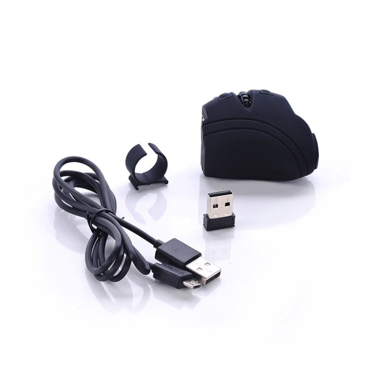 GM306DM 2.4G Lazy Finger Ring Mouse Rechargeable Wireless Mouse(Black) - Wireless Mice by buy2fix | Online Shopping UK | buy2fix