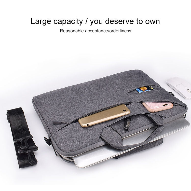 ST02S Waterproof Tear Resistance Hidden Portable Strap One-shoulder Handbag for 15.6 inch Laptops, with Suitcase Belt(Black) - Computer & Networking by buy2fix | Online Shopping UK | buy2fix