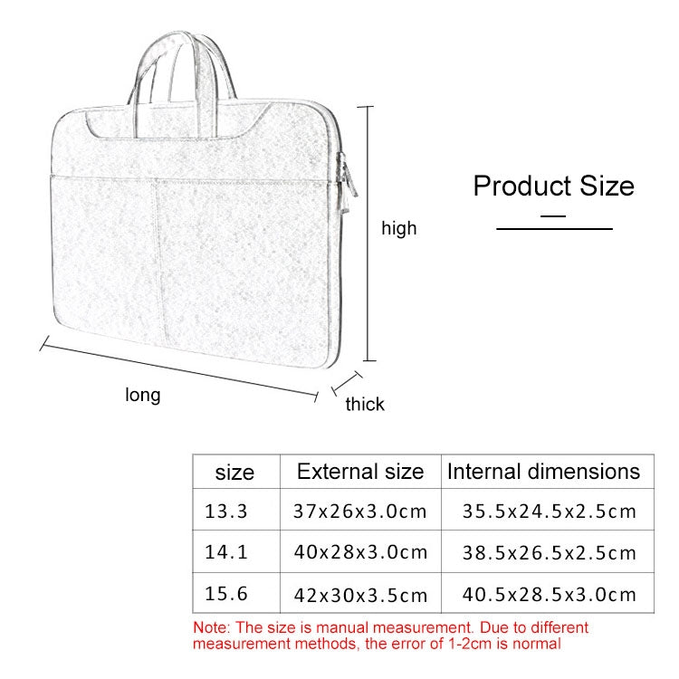 ST06S Waterproof PU Leather Zipper Hidden Portable Strap One-shoulder Handbag for 15.6 inch Laptops, with Magic Stick & Suitcase Belt (Light Grey) - Computer & Networking by buy2fix | Online Shopping UK | buy2fix