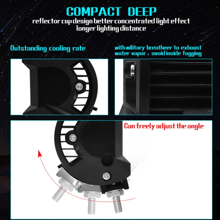 7 inch 18W 1800LM 3 Row LED Strip Light Working Refit Off-road Vehicle Lamp Roof Strip Light - In Car by buy2fix | Online Shopping UK | buy2fix