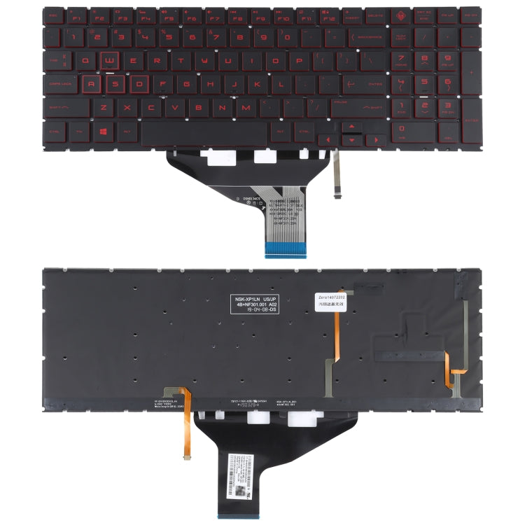 For HP OMEN 15-DC 15-DH 15T-DC 17-CB US Version Keyboard with Red Backlight - Computer & Networking by buy2fix | Online Shopping UK | buy2fix