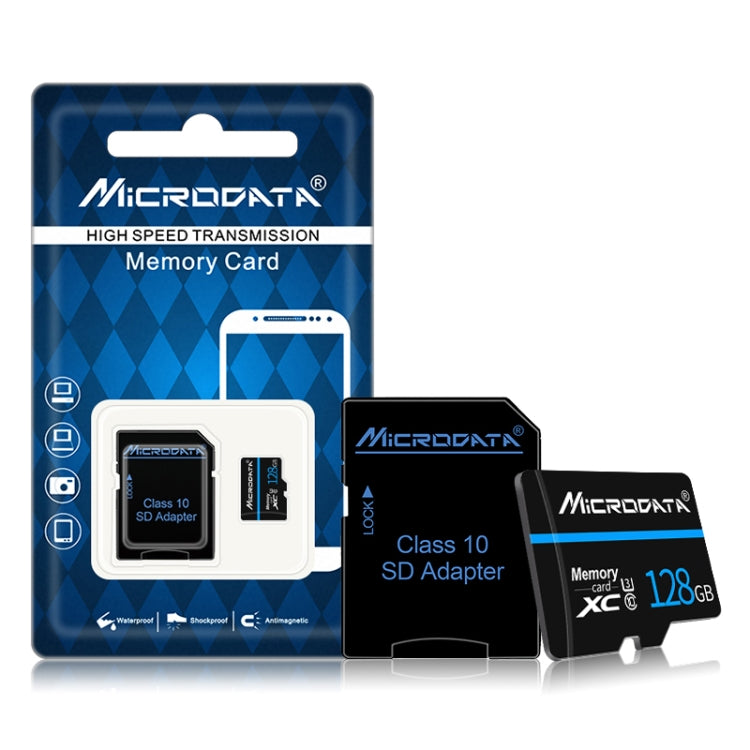 MICRODATA 128GB U3 Blue Line and Black TF(Micro SD) Memory Card - Micro SD Card by MiCRODATA | Online Shopping UK | buy2fix