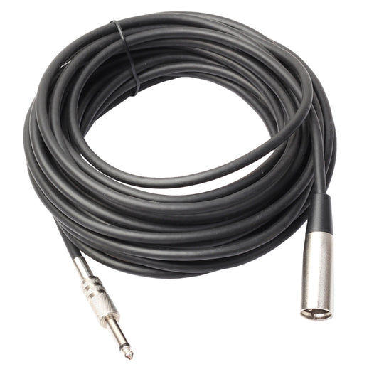 10m XLR 3-Pin Male to 1/4 inch (6.35mm) Mono Shielded Microphone Audio Cord Cable - Consumer Electronics by buy2fix | Online Shopping UK | buy2fix