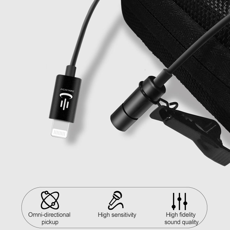 YICHUANG YC-VM40 8 Pin Port Dual Modes Lavalier Recording Microphone, Cable Length: 6m - Consumer Electronics by YICHUANG | Online Shopping UK | buy2fix
