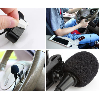 ZJ025MR Stick-on Clip-on Lavalier 3.5mm Jack Mono Microphone for Car GPS / Bluetooth Enabled Audio DVD External Mic, Cable Length: 3m - Consumer Electronics by buy2fix | Online Shopping UK | buy2fix
