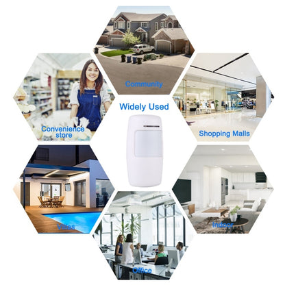 433MHz Wide Angle Wireless PIR Detector(White) - Security by buy2fix | Online Shopping UK | buy2fix