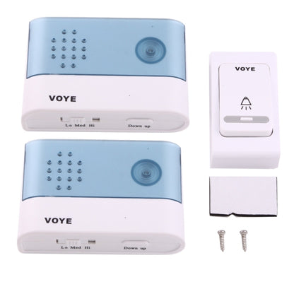 VOYE V004B2 Wireless Smart Music Home Doorbell with Dual Receiver, Remote Control Distance: 120m (Open Air) - Security by VOYE | Online Shopping UK | buy2fix