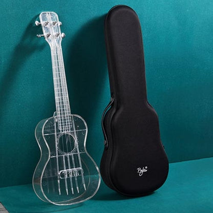 23 Inch Veneer Ukulele Little Guitar with Storage Bag (Transparent) - Musical Instrument Toys by buy2fix | Online Shopping UK | buy2fix