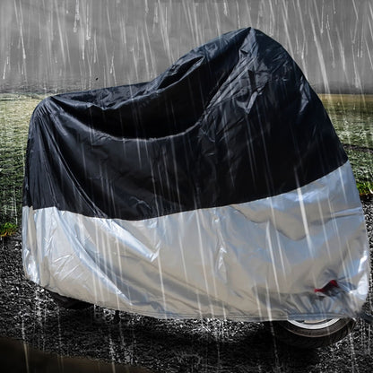 210D Oxford Cloth Motorcycle Electric Car Rainproof Dust-proof Cover, Size: L (Black Silver) - Raincoat by buy2fix | Online Shopping UK | buy2fix