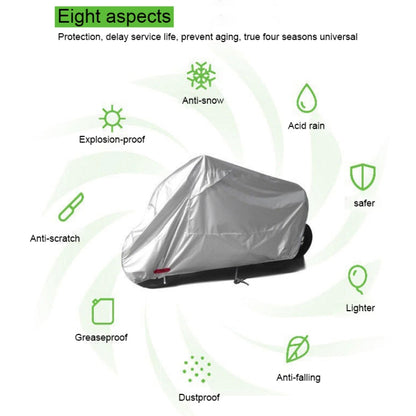 210D Oxford Cloth Motorcycle Electric Car Rainproof Dust-proof Cover, Size: L (Black Silver) - Raincoat by buy2fix | Online Shopping UK | buy2fix