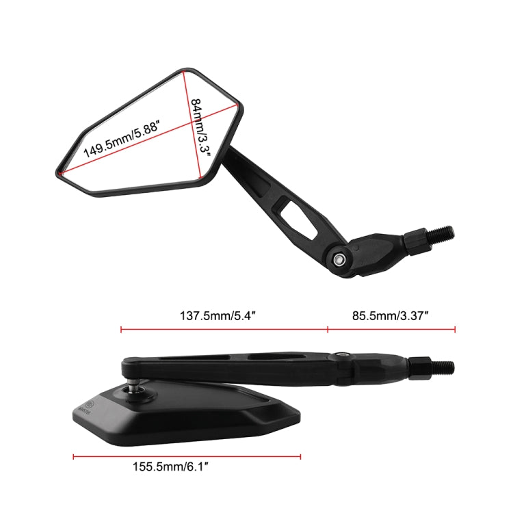 Motorcycle Modified Universal Rear View Mirror Set - Side Mirrors by buy2fix | Online Shopping UK | buy2fix