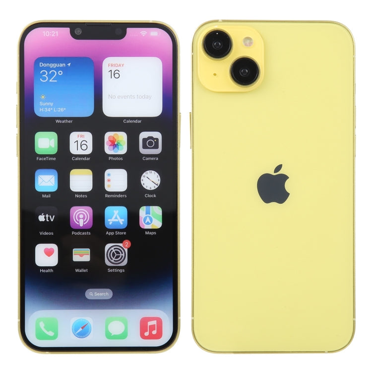 For iPhone 14 Color Screen Non-Working Fake Dummy Display Model(Yellow) - For iPhone & iPad by buy2fix | Online Shopping UK | buy2fix