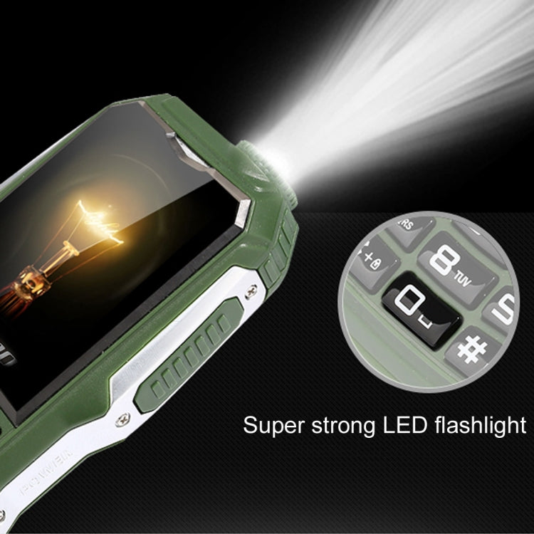 L9 Triple Proofing Elder Phone, Waterproof Shockproof Dustproof, 3800mAh Battery, 1.8 inch, 21 Keys, LED Flashlight, FM, Dual SIM(Green) - Others by buy2fix | Online Shopping UK | buy2fix