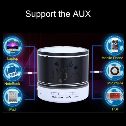 A9L Mini Portable Bluetooth Stereo Speaker with RGB LED Light, Built-in MIC, Support Hands-free Calls & TF Card & AUX(Black) - Mini Speaker by buy2fix | Online Shopping UK | buy2fix