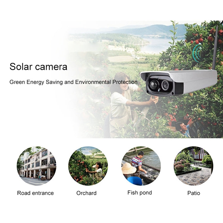 VESAFE VS-Y3 Outdoor HD 1080P Solar Power Security IP Camera, Support Motion Detection & PIR Wake up, IP66 Waterproof(White) - Security by buy2fix | Online Shopping UK | buy2fix