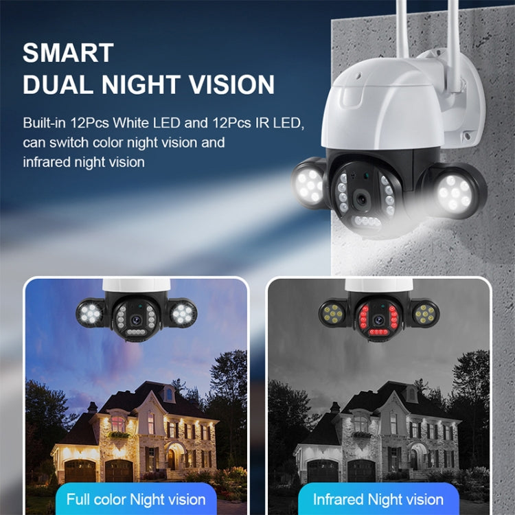 QX55 3.0 Million Pixels IP65 Waterproof 2.4G Wireless IP Camera, Support Motion Detection & Two-way Audio & Night Vision & TF Card, EU Plug - Security by buy2fix | Online Shopping UK | buy2fix