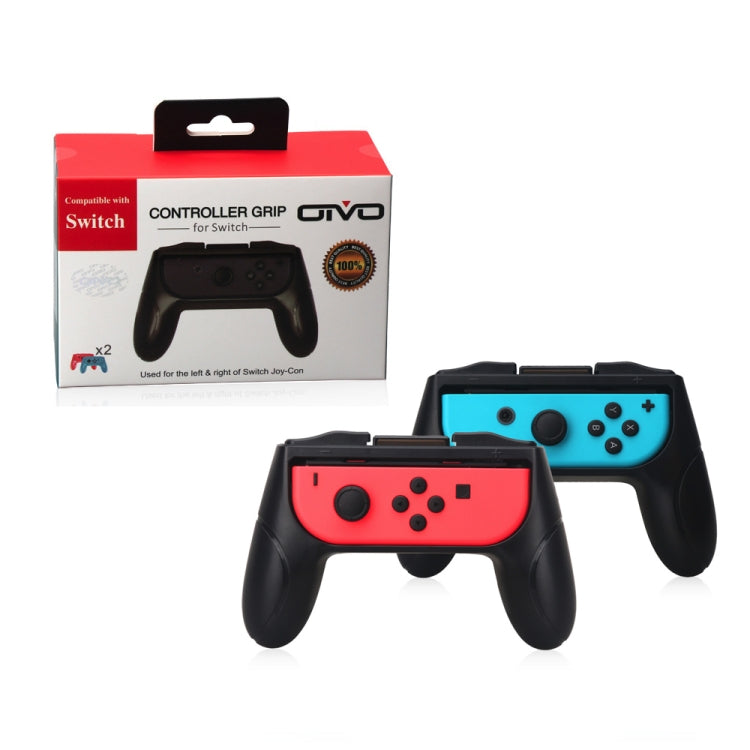 OIVO 2 PCS Left and Right Game Handle Grip Controller for Nintendo Switch Joy-con Grip(Black) - Gamepads by OIVO | Online Shopping UK | buy2fix