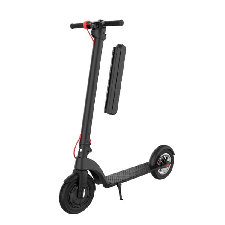 [EU Warehouse] X8 Outdoor Waterproof Foldable Electric Scooter with 10 inch Vacuum Tires & LCD Display & LED Lights & 10AH Lithium Battery, Load-bearing: 20-100kg (Black) - Electric Scooters by buy2fix | Online Shopping UK | buy2fix