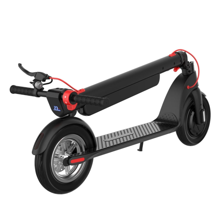 [EU Warehouse] X8 Outdoor Waterproof Foldable Electric Scooter with 10 inch Vacuum Tires & LCD Display & LED Lights & 10AH Lithium Battery, Load-bearing: 20-100kg (Black) - Electric Scooters by buy2fix | Online Shopping UK | buy2fix