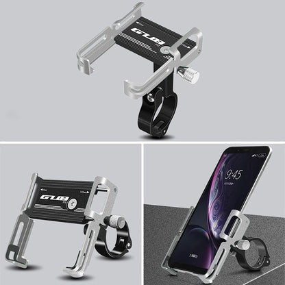 GUB P10 Aluminum Bike Phone Holder(Black Silver) - Outdoor & Sports by GUB | Online Shopping UK | buy2fix