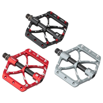 PROMEND PD-M52C 1 Pair Bicycle Aluminum Alloy + Carbon Fiber Tube Bearing Pedals (Red) - Pedals by PROMEND | Online Shopping UK | buy2fix