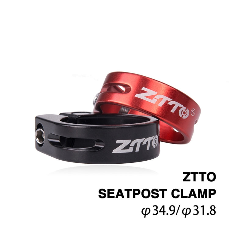 ZTTO MTB Road Bike Seatpost Clamp Aluminium Alloy Bicycle Parts,Diameter: 34.9mm(Black) - Pipe clamps by ZTTO | Online Shopping UK | buy2fix