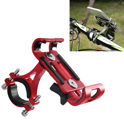 Universal Non-rotatable Aluminum Alloy Fixing Frame Motorcycle Bicycle Mobile Phone Holder (Red) - Holders by buy2fix | Online Shopping UK | buy2fix