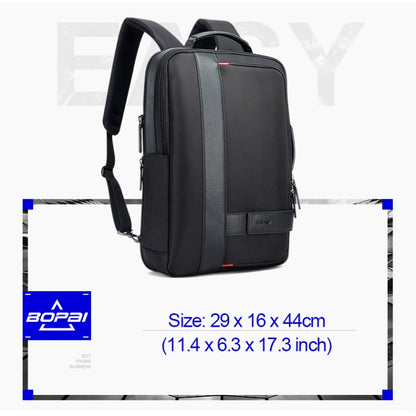 Bopai 751-006561 Large Capacity Business Casual Breathable Laptop Backpack with External USB Interface, Size: 29 x 16 x 44cm(Black) - Backpack by Bopai | Online Shopping UK | buy2fix